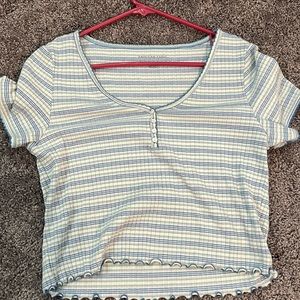American eagle stripped crop top